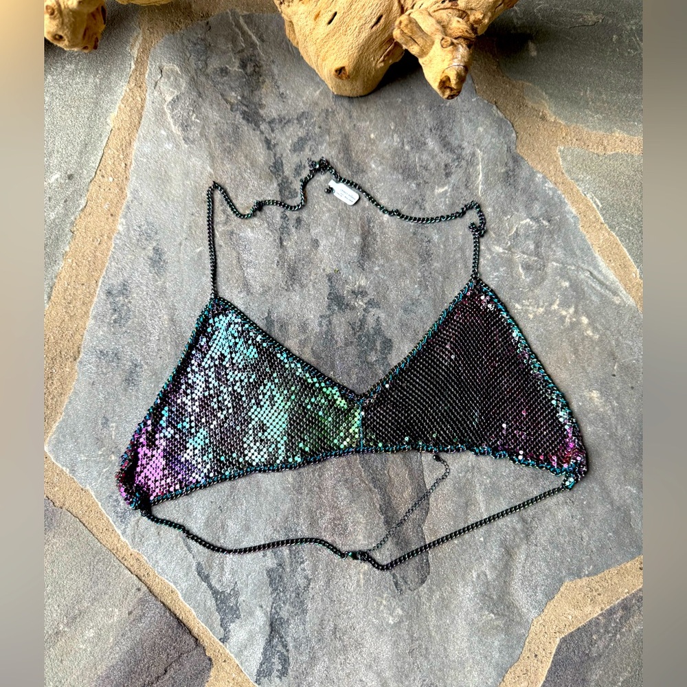 New🌟Anthropologie-Sequin Triangle Bralette